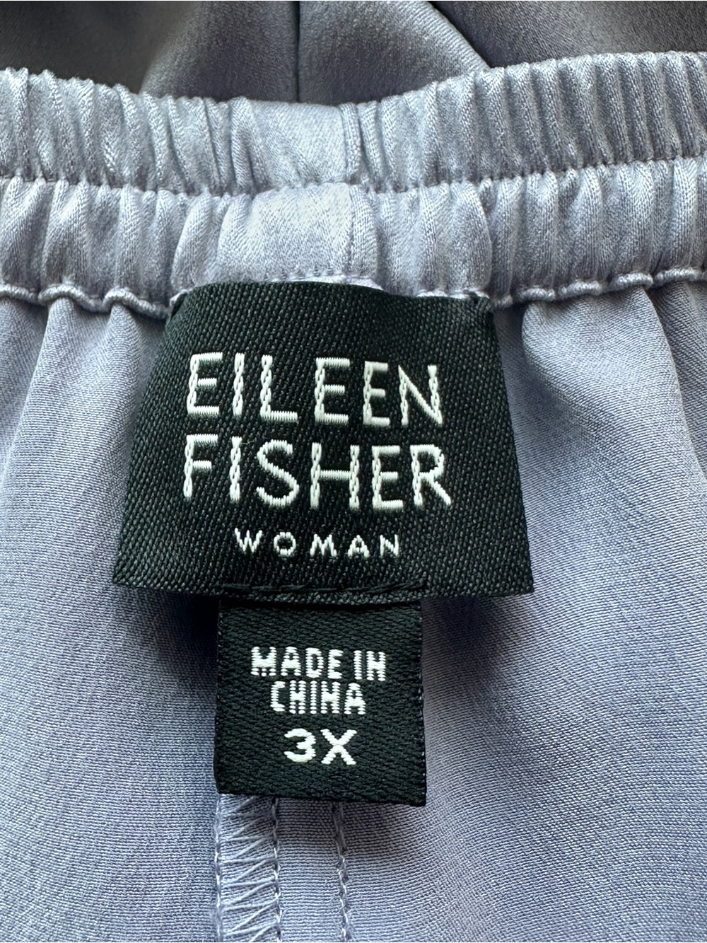 Eileen Fisher Pants 3X Purple Wide Leg Silk Minimalist Luxury 100% Silk Pockets - Picture 5 of 7